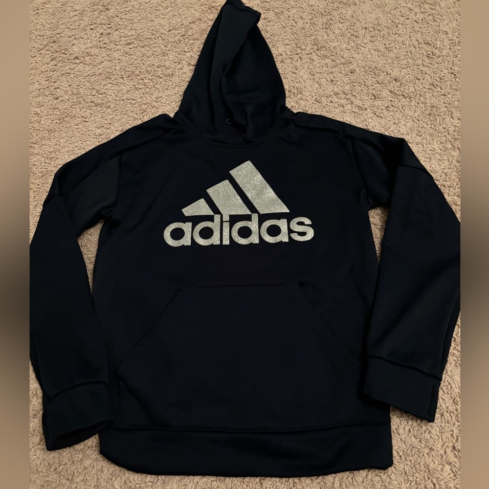 Adidas sparkly kids sweatshirt girls small (8-10)